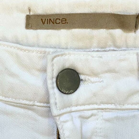 Vince Calgary Skinny Ankle Zip Soft Stretch Denim Jeans White US 28 - Picture 5 of 9